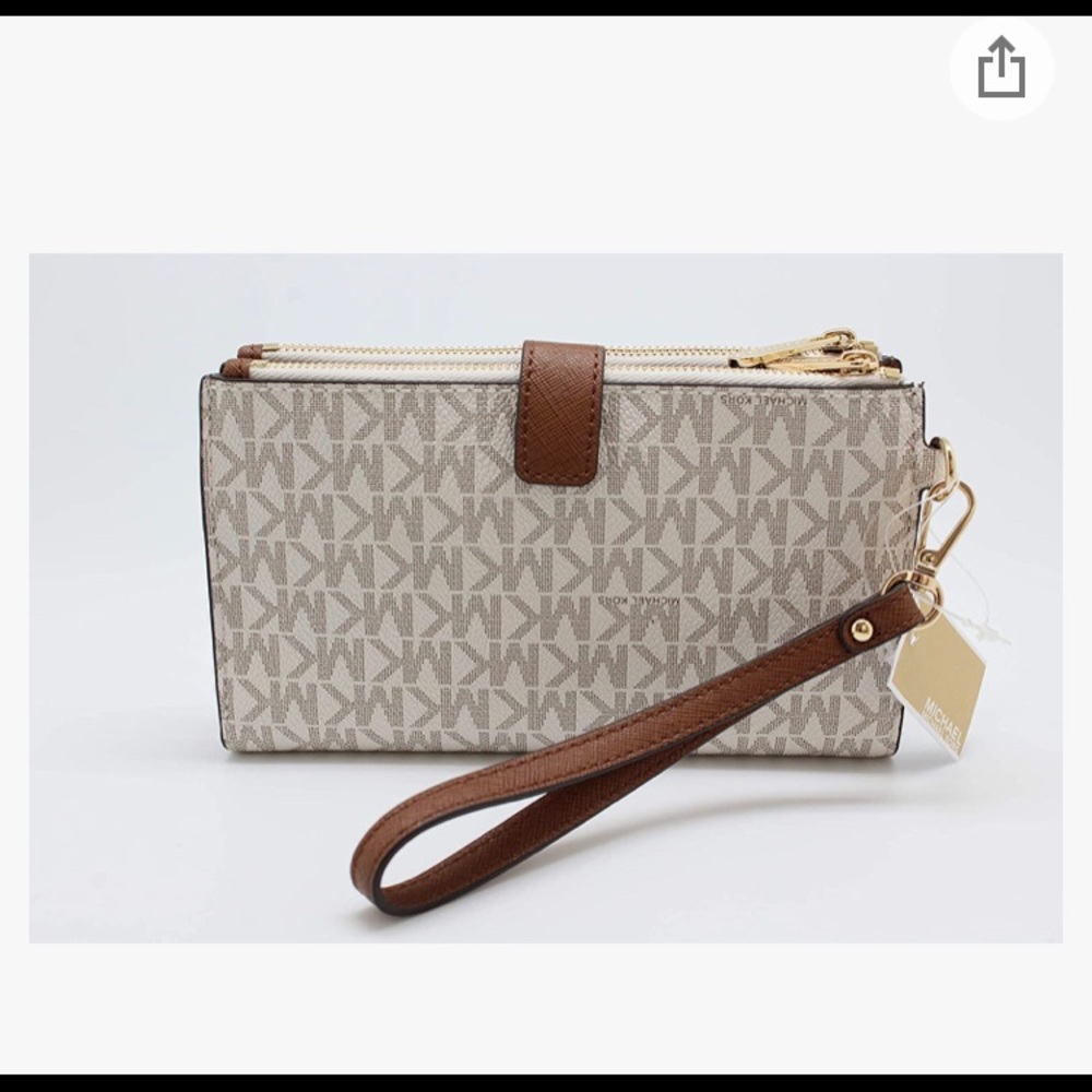 🎁 New Michael Kors Double Zip Wristlet